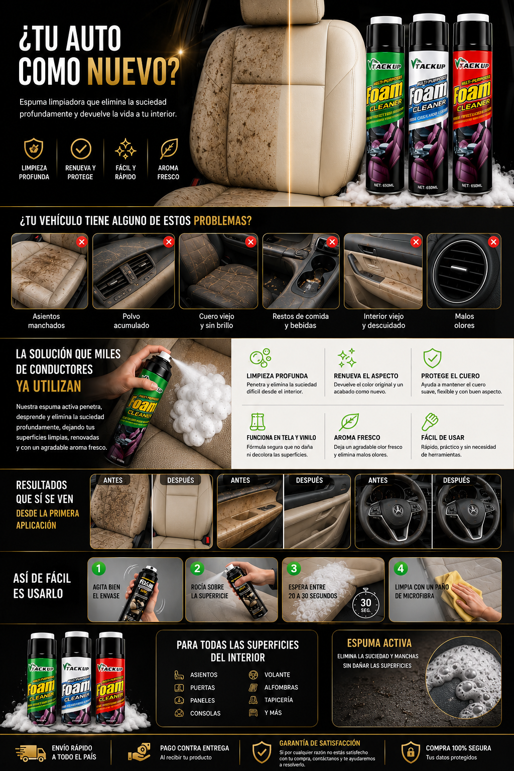 Foam Cleaner – Limpiador Multiusos para Auto