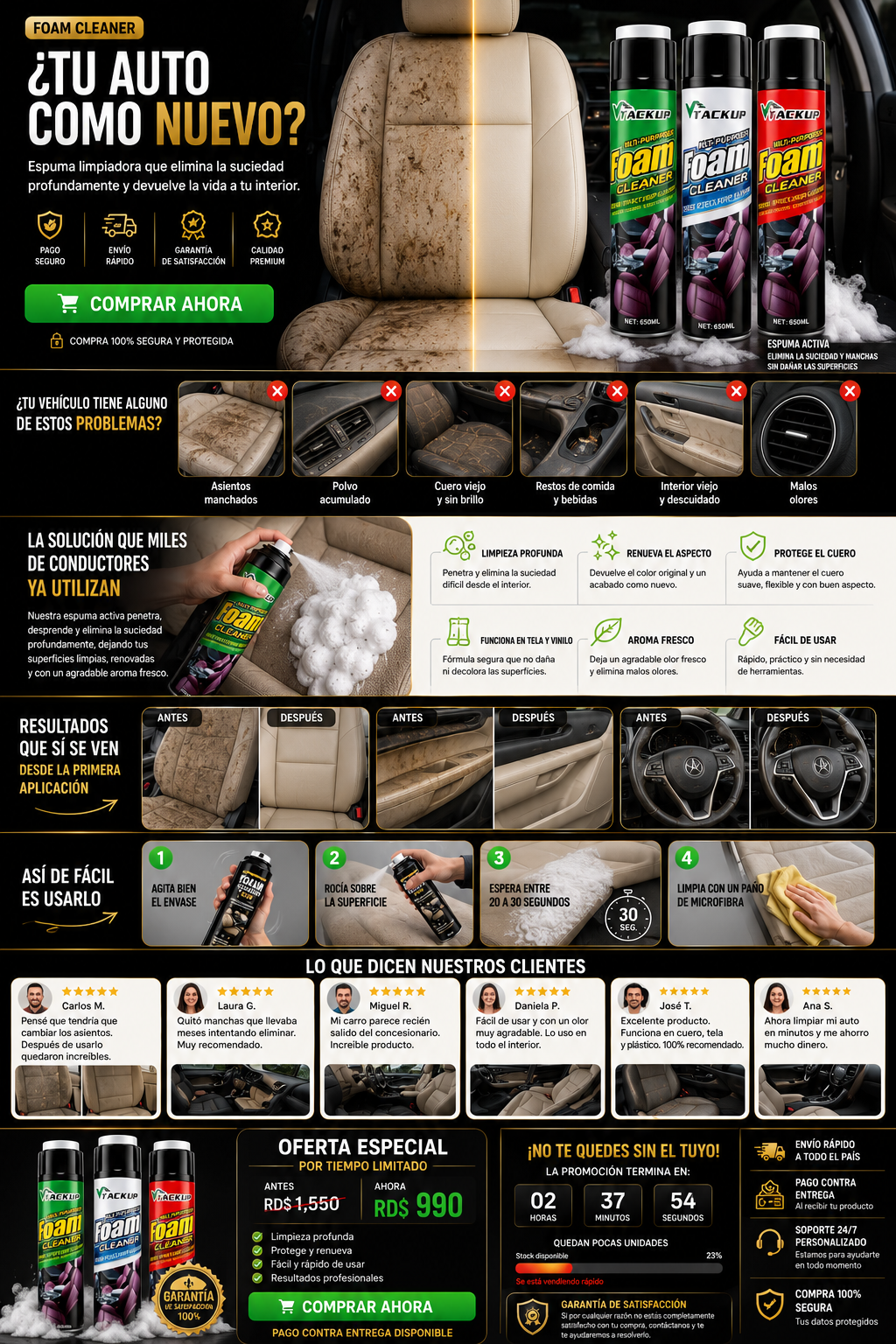 Foam Cleaner – Limpiador Multiusos para Auto