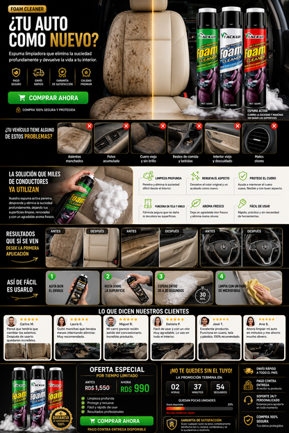 Foam Cleaner – Limpiador Multiusos para Auto